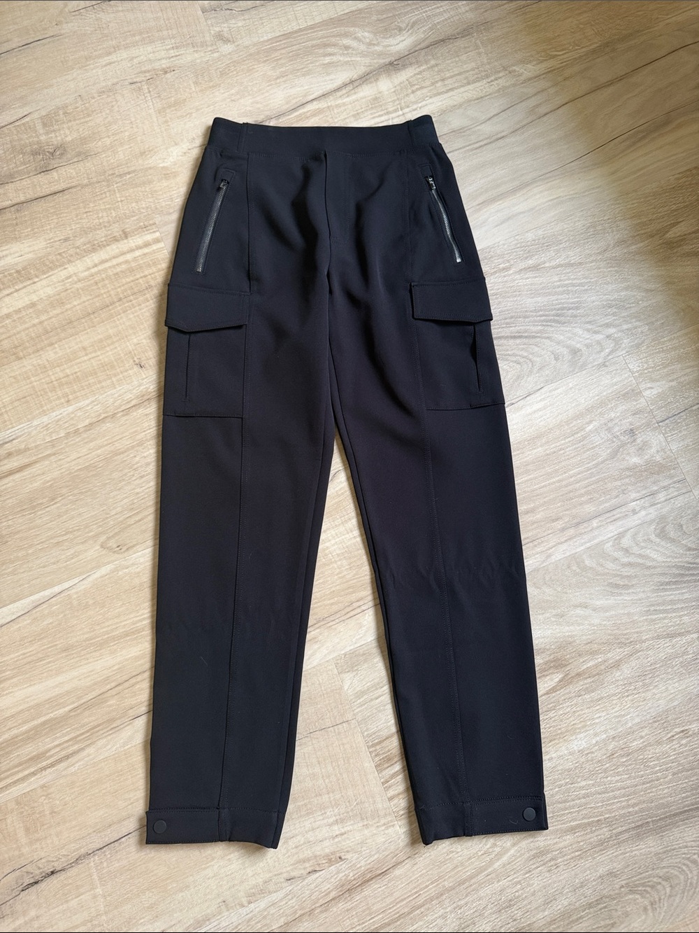 Athleta Black Cargo Pants with Zip Pockets